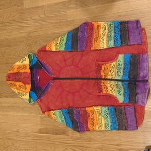 LAST DAY! Greater Good Network multicolor zipper jacket, size XL, EUC